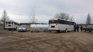 Flemming College Farm Tour buses