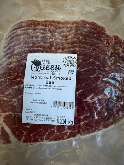 1 Lb SLICED MONTREAL SMOKED MEAT - SLICED THIN & READY TO EAT! 